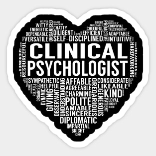 Clinical Psychologist Heart Sticker